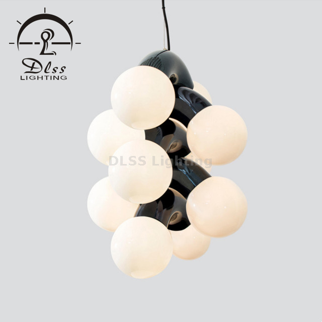 Дизайнерская лампа Интерьеры Creative Deco Lamp Серебряная/черная люстра G9