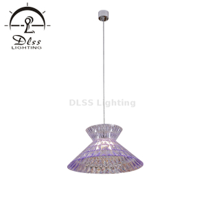 Дизайнер по свету Прозрачный фиолетовый акриловый подвесной светильник PMMA E27 9962