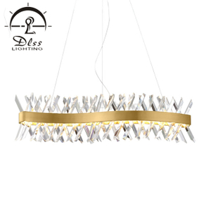 Фабрика освещения Luxury Gold Crystal Bar S Линейная светодиодная люстра 9967
