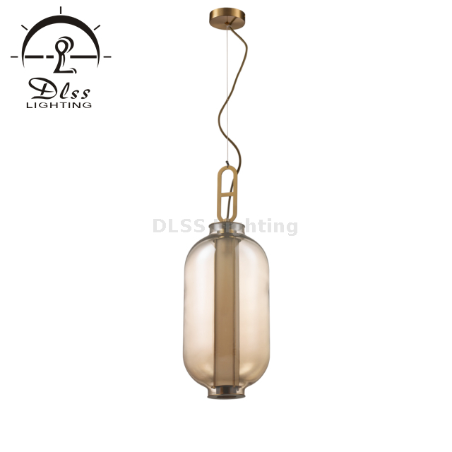 Euro Lighting Round Glass Amber, дымчатый с подвесным светильником E27 10082